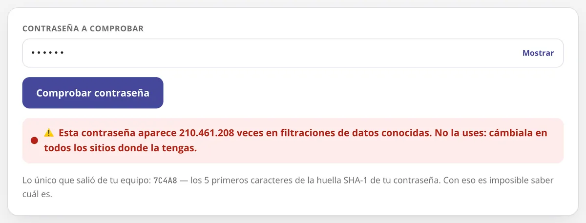 ¿Contraseña filtrada? en uso: el aviso de que «123456» aparece en millones de filtraciones